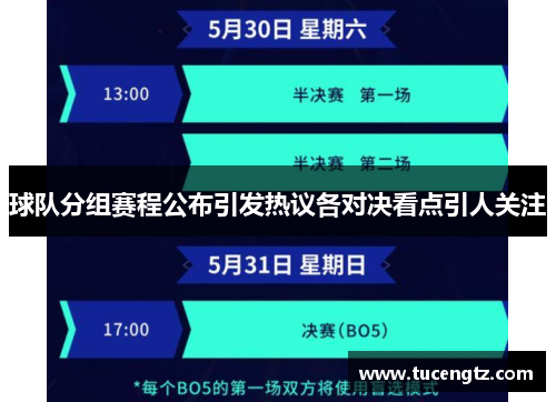 球队分组赛程公布引发热议各对决看点引人关注